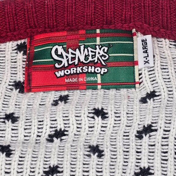 Ugly Christmas Sweater XL "I Like To Go Down" Santa Design Spencers Workshop - Picture 4 of 7